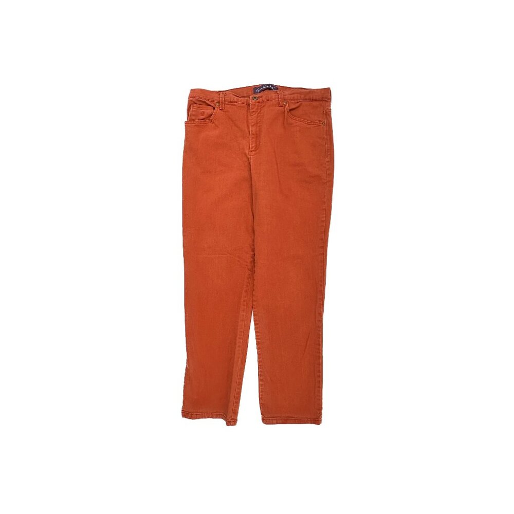 Gloria Vanderbilt‎ Amanda Straight Leg Women's size 16 Burnt Orange Denim Jeans